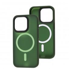 Чехол для iPhone 14 Pro WAVE Matte Colorful MagSafe green