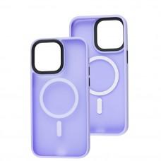 Чохол для iPhone 14 Pro Max WAVE Matte Colorful MagSafe light purple