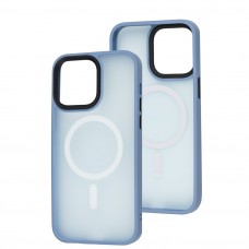 Чохол для iPhone 14 Pro Max WAVE Matte Colorful MagSafe light blue