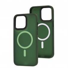 Чохол для iPhone 14 Pro Max WAVE Matte Colorful MagSafe green