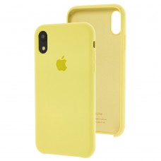 Чохол silicone case для iPhone Xr mellow yellow темне яблуко