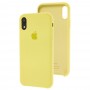 Чехол silicone case для iPhone Xr mellow yellow темное яблоко