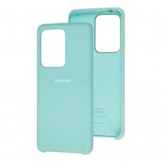 Чехол для Samsung Galaxy S20 Ultra (G988) Silky Soft Touch "светло-бирюзовый"