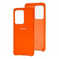Чохол для Samsung Galaxy S20 Ultra (G988) Silky Soft Touch "помаранчевий"