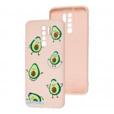 Чехол для Xiaomi Redmi 9 Wave Fancy sports avocado / pink sand