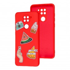 Чохол для Xiaomi Redmi Note 9 Wave Fancy color style watermelon / red