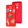 Чехол для Xiaomi Redmi Note 9 Wave Fancy color style watermelon / red
