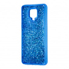 Чехол для Xiaomi Redmi Note 9s / 9 Pro Sparkle glitter синий