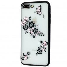 Чохол Luoya Flowers для iPhone 7 Plus / 8 Plus візерунок з метеликом