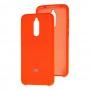 Чехол для Xiaomi Redmi 8 Silky Soft Touch "оранжевый неон"