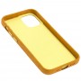 Чохол для iPhone 12 mini Leather croco full жовтий