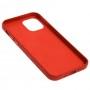 Чохол для iPhone 12 / 12 Pro Leather croco full червоний