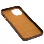 Чохол для iPhone 12 Pro Max Leather croco full коричневий