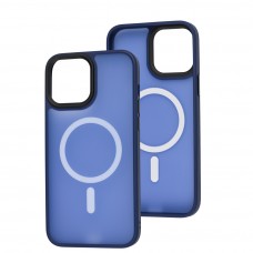 Чехол для iPhone 13 Pro Max WAVE Matte Colorful MagSafe blue