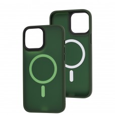 Чехол для iPhone 13 Pro Max WAVE Matte Colorful MagSafe green
