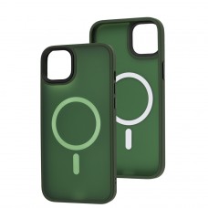 Чехол для iPhone 14 Plus WAVE Matte Colorful MagSafe green