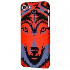 Чехол Luxo Face для iPhone 7 / 8 неоновый волк красный