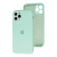 Чехол для iPhone 11 Pro Max Silicone Slim Full camera turquoise