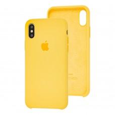 Чехол Silicone для iPhone Xs Max Premium case canary yellow 