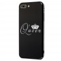 Чехол для iPhone 7 Plus / 8 Plus HQ glass королева 01 черный