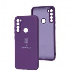 Чехол для Xiaomi Redmi Note 8T Full Premium Трезубец фиолетовый/purple