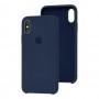 Чехол Silicone для iPhone X / Xs Premium case midnight blue