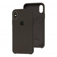 Чехол Silicone для iPhone X / Xs Premium case dark olive
