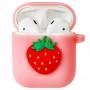 Чохол для AirPods Fruits silicone strawberry