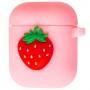 Чохол для AirPods Fruits silicone strawberry
