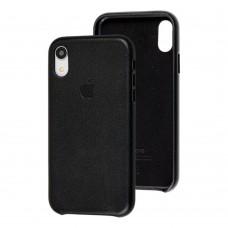 Чехол для iPhone Xr Leather Case (Leather) черный