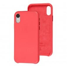 Чехол для iPhone Xr Leather Case (Leather) peony pink