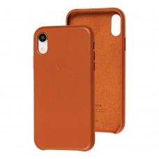 Чехол для iPhone Xr Leather Case (Leather) saddle brown