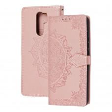 Чехол книжка для Xiaomi Redmi 9 "Art с визитницей" розовый