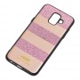 Чехол для Samsung Galaxy A6 2018 (A600) woto с блестками розовый