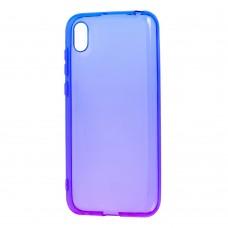 Чехол для Huawei Y5 2019 Gradient Design фиолетово-синий