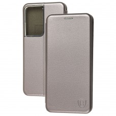 Чехол книжка Premium для Samsung Galaxy S21 Ultra (G998) серый