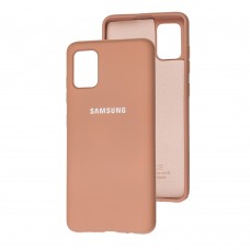 Чохол для Samsung Galaxy A51 (A515) Silicone Full пудра