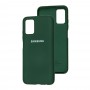 Чохол для Samsung Galaxy A03s (A037) Silicone Full зелений / dark green