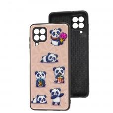 Чехол для Samsung Galaxy A22 / M22 / M32 Wave Majesty baby panda / light pink