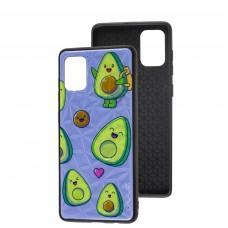 Чехол для Samsung Galaxy A31 (A315) Wave Majesty avocado / light purple
