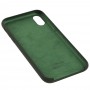 Чехол silicone case для iPhone Xr black green / зеленый