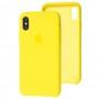 Чохол Silicone для iPhone X / Xs Premium case canary yellow