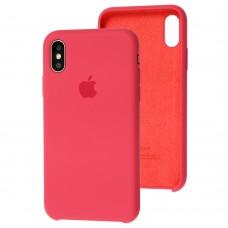 Чехол Silicone для iPhone X / Xs Premium case hibiscus