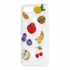 Чехол для Xiaomi Mi 8 Lite 3D рисунок "фрукты"