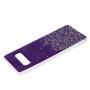 Чехол для Samsung Galaxy S10 (G973) блестки + popsocket "фиолетовый" 