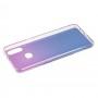 Чехол для Samsung Galaxy A10s (A107) блестки + popsocket "розово-синий"