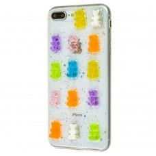 Чохол для iPhone 7 Plus / 8 Plus 3D confetti з ведмедиками