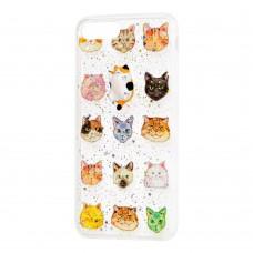 Чехол для iPhone 7 Plus / 8 Plus 3D confetti "котики"