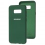 Чехол для Samsung Galaxy S8+ (G955) Silicone Full зеленый / dark green