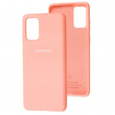 Чехол для Samsung Galaxy S20+ (G985) Silicone Full розовый / персиковый